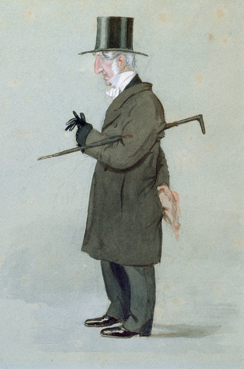 Ks. J. E. Sewell, naczelnik, z "Targowiska próżności", 1894 (wc i ołówek na papierze) autorstwa Leslie Matthew Ward