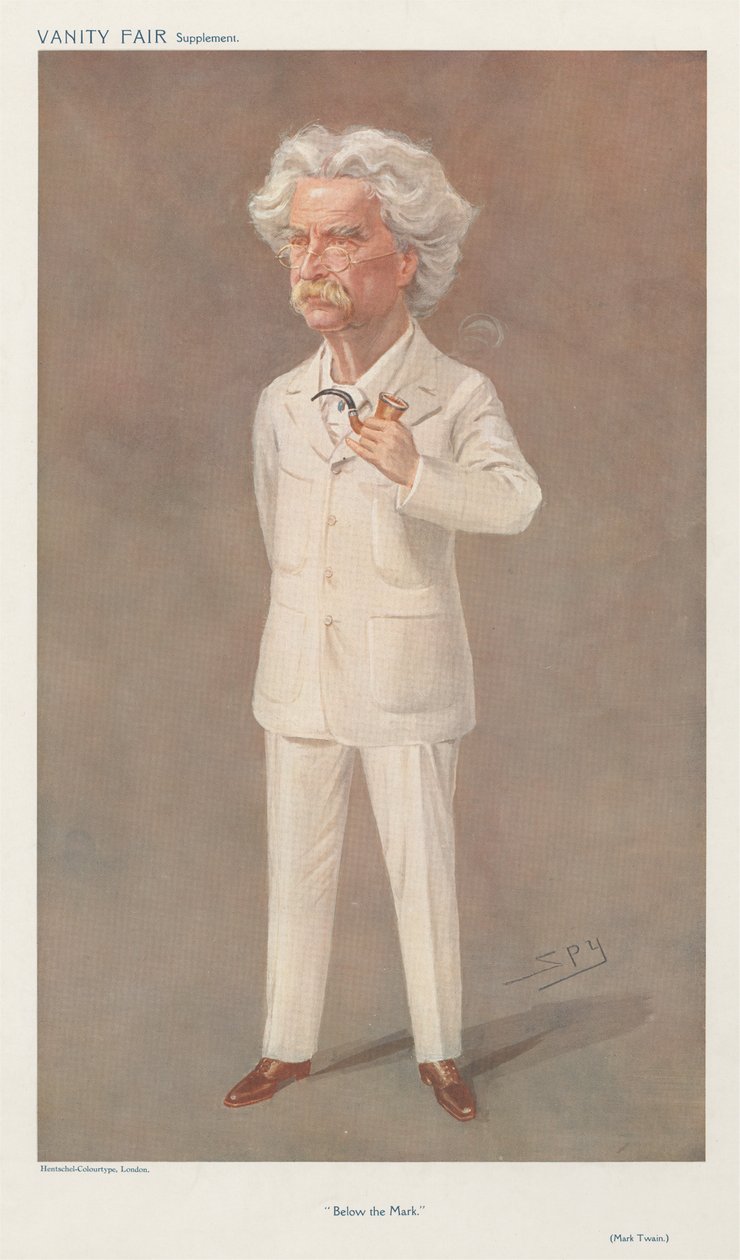 Pod Znakiem, Mark Twain autorstwa Leslie Matthew Spy Ward