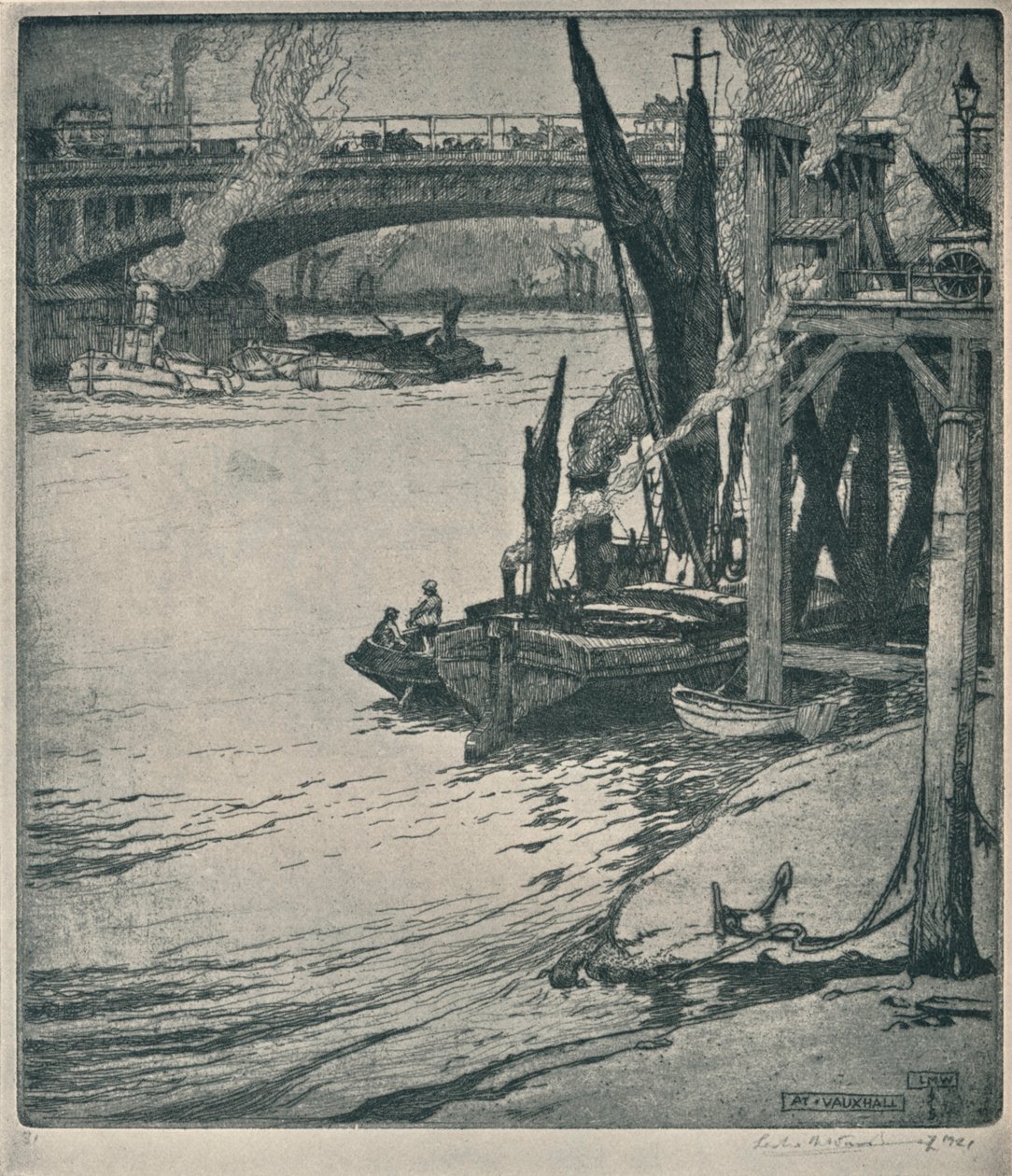 W Vauxhall, 1925 autorstwa Leslie Matthew Ward