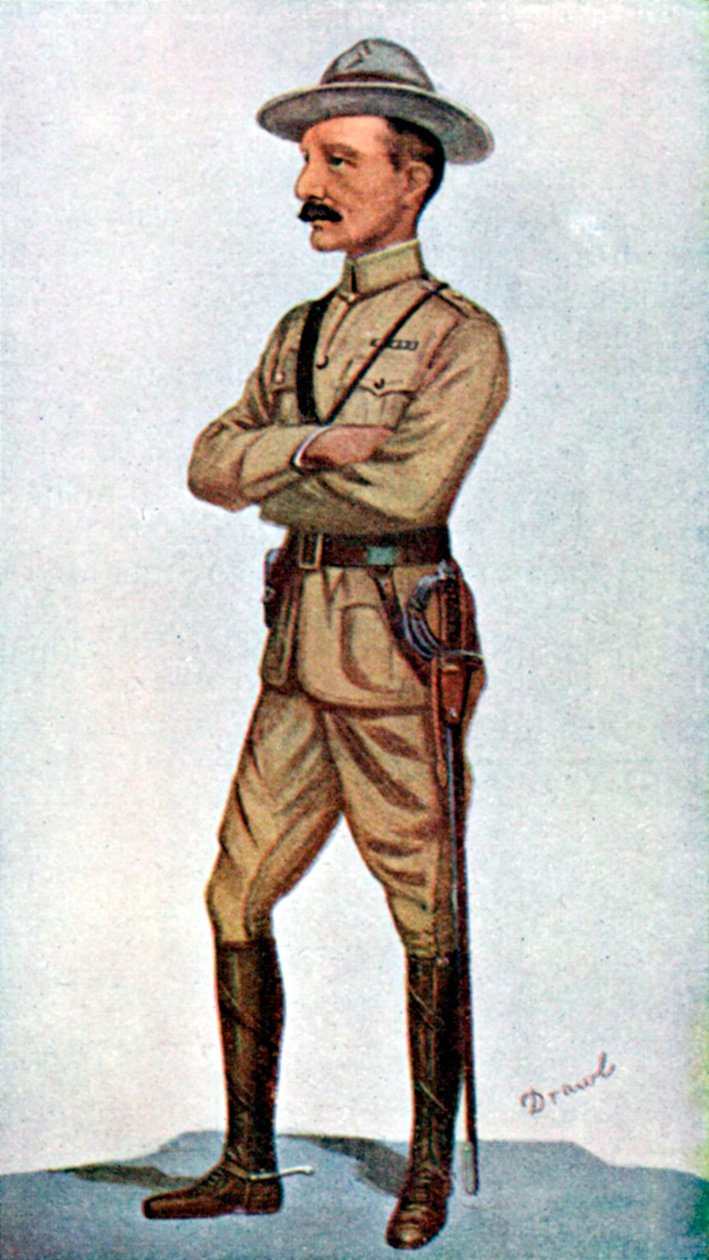 Robert Baden-Powell, angielski żołnierz, 1900. autorstwa Leslie Matthew Ward