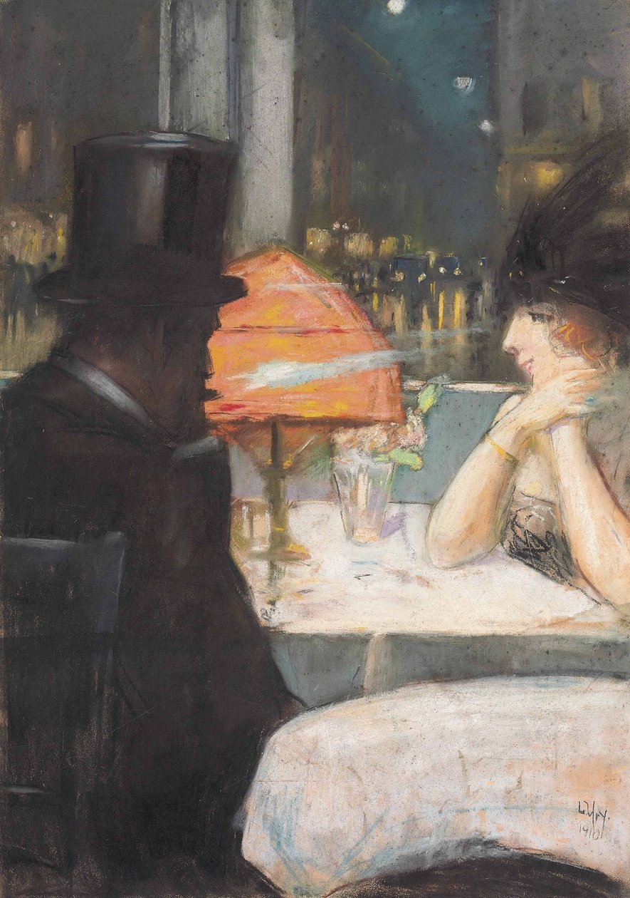 Pani i pan w restauracji? autorstwa Lesser Ury