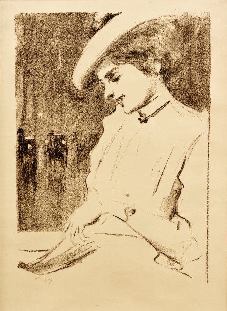 Czytająca Pani (Oczekująca) autorstwa Lesser Ury