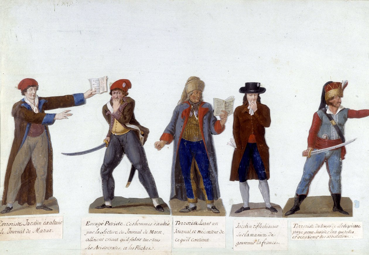 Tekturowe postacie rewolucji francuskiej autorstwa Lesueur Brothers