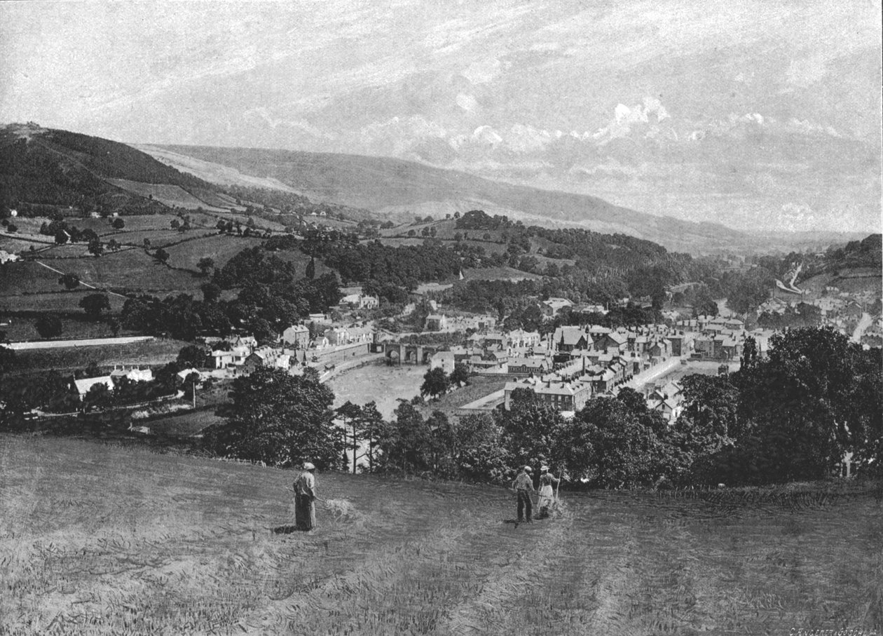 Zamek Llangollen i Crow, ok. 1900 autorstwa Lettsome and Sons