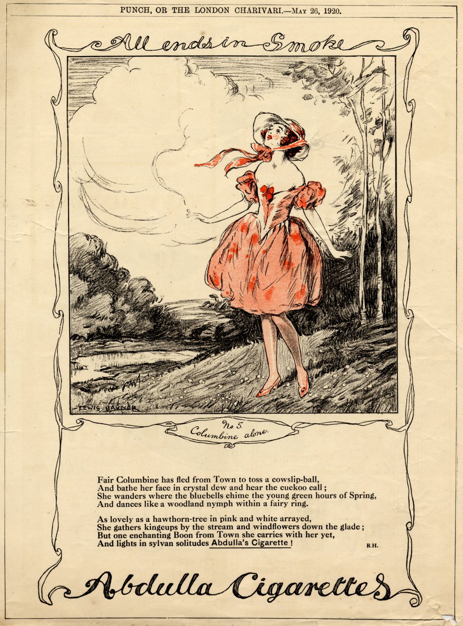 Papierosy Abdulli, 1920 autorstwa Lewis Baumer