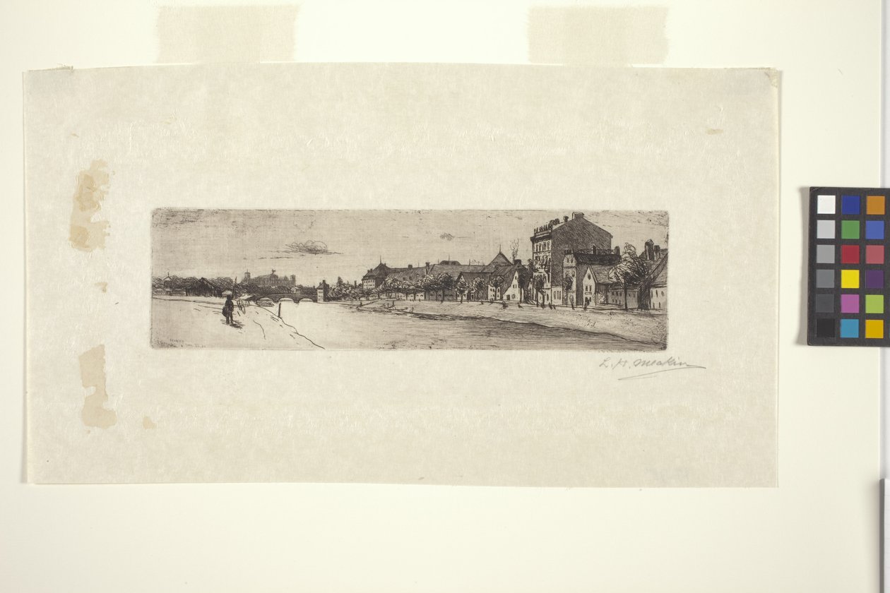 Rzeka Izara (atrament) autorstwa Lewis Henry Meakin