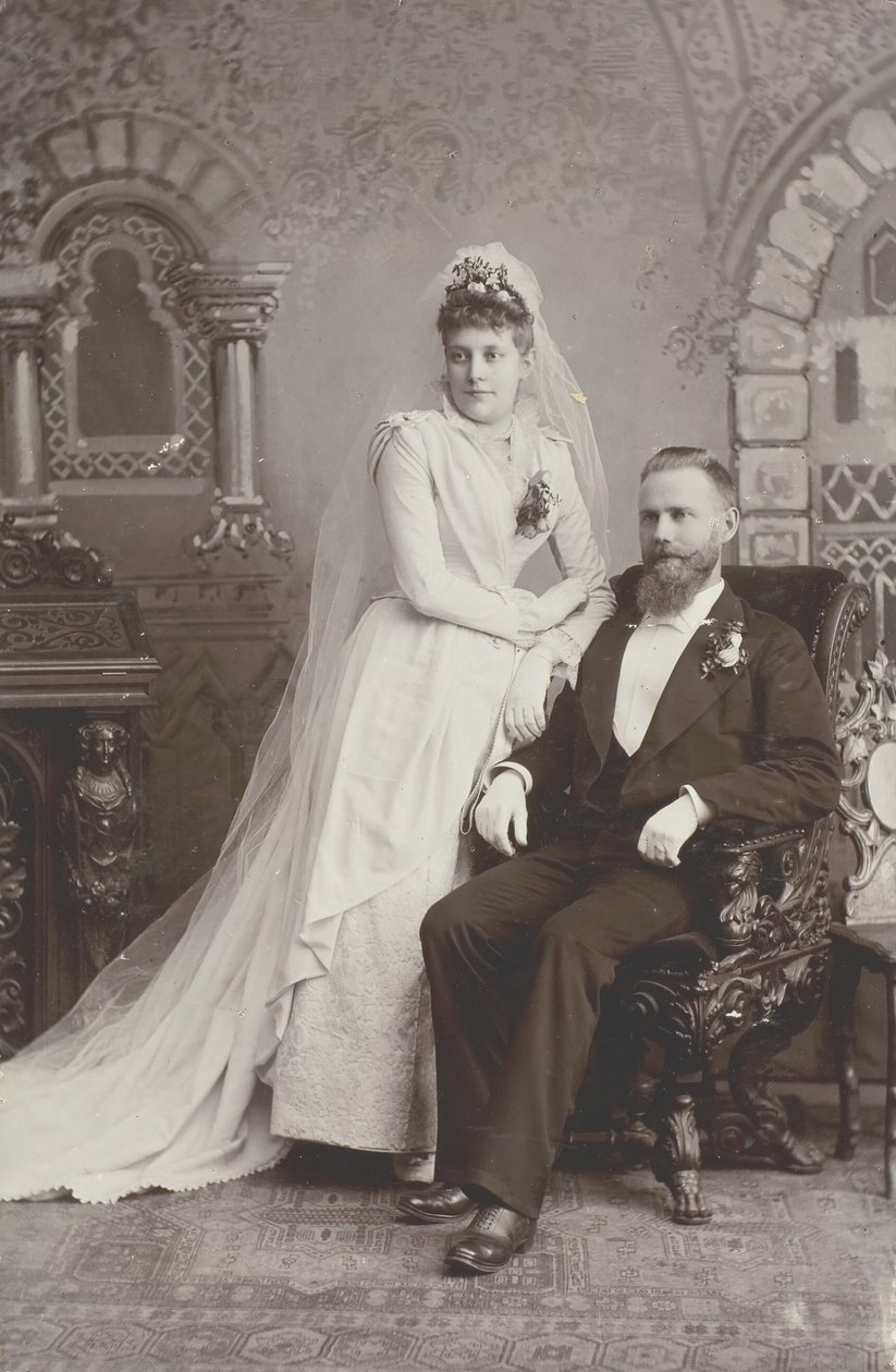 Portret ślubny, koniec XIX wieku autorstwa Lewis M. Melander