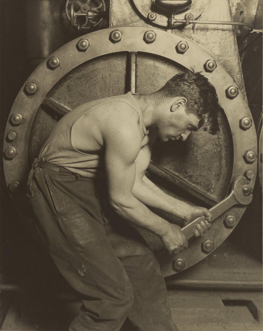 Mechanik i pompa parowa autorstwa Lewis W. Hine