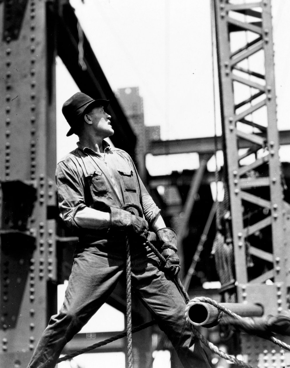 Człowiek Derrick, Empire State Building, 1930-31 autorstwa Lewis Wickes Hine