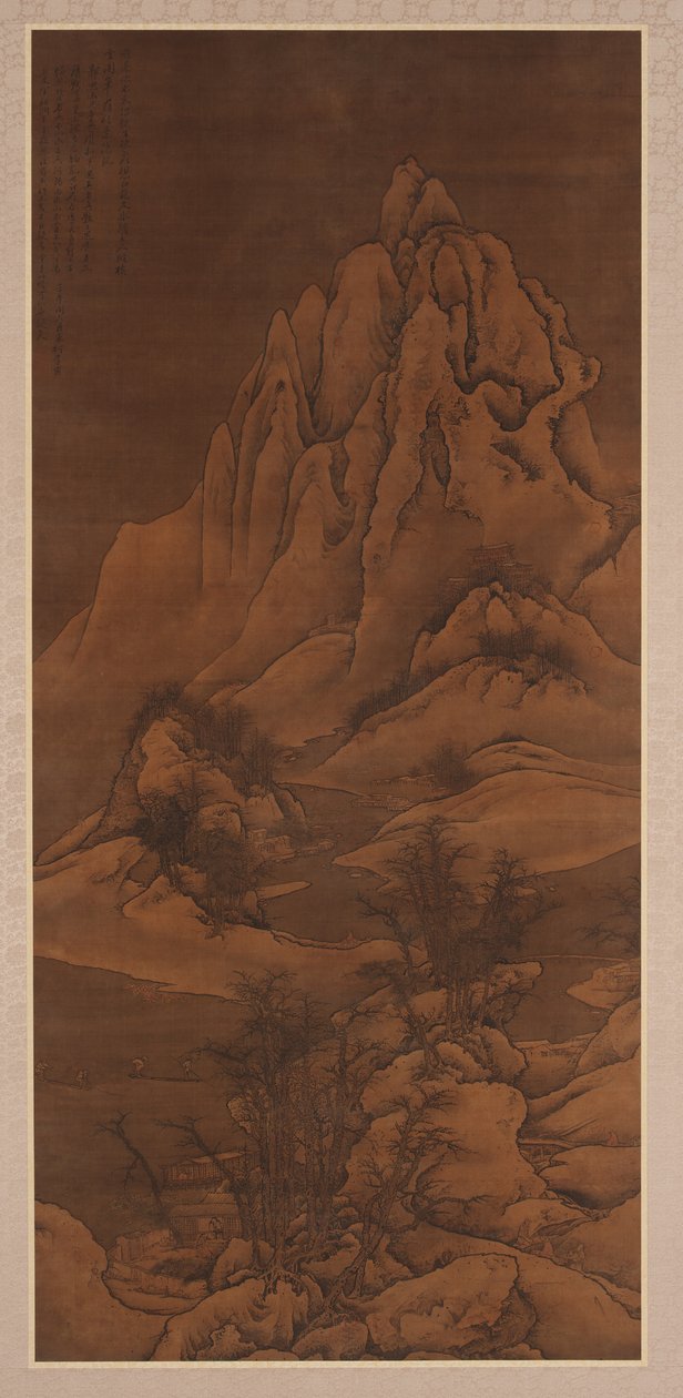 Snowscape po Guo Xi, dynastia Qing, 1702 r. autorstwa Li Yin