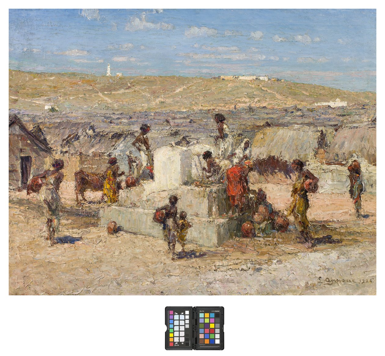 Cóż, w rdzennej wiosce Amornin, Mogadiszu, 1926 autorstwa Lidio Ajmone
