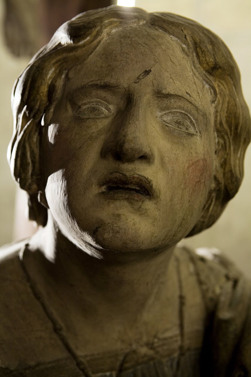 Kalwaria, fragment Marii Magdaleny, ok.1530 malowane drewno autorstwa Ligier Richier