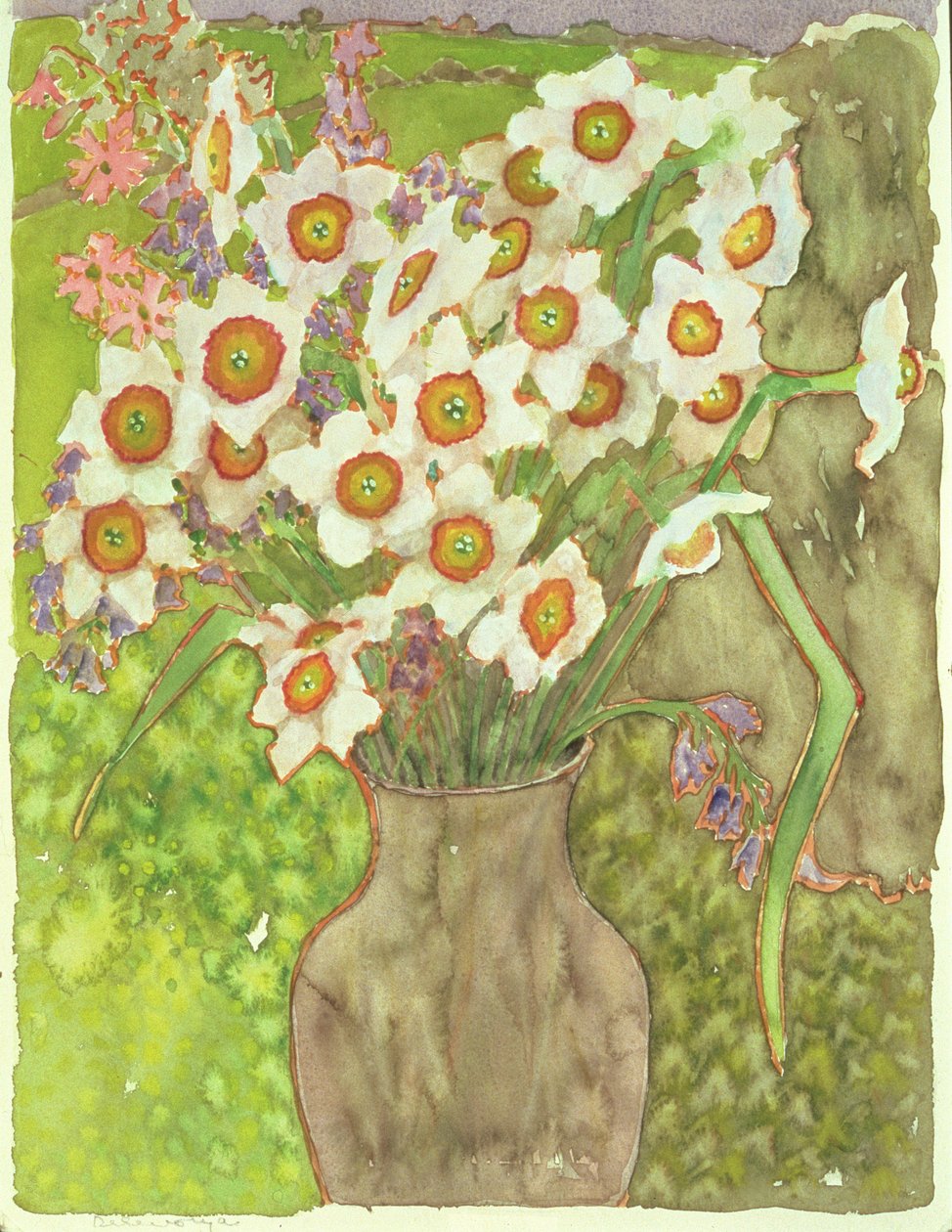 Żonkile o zmierzchu, 1999 (wc na papierze) autorstwa Lillian Delevoryas