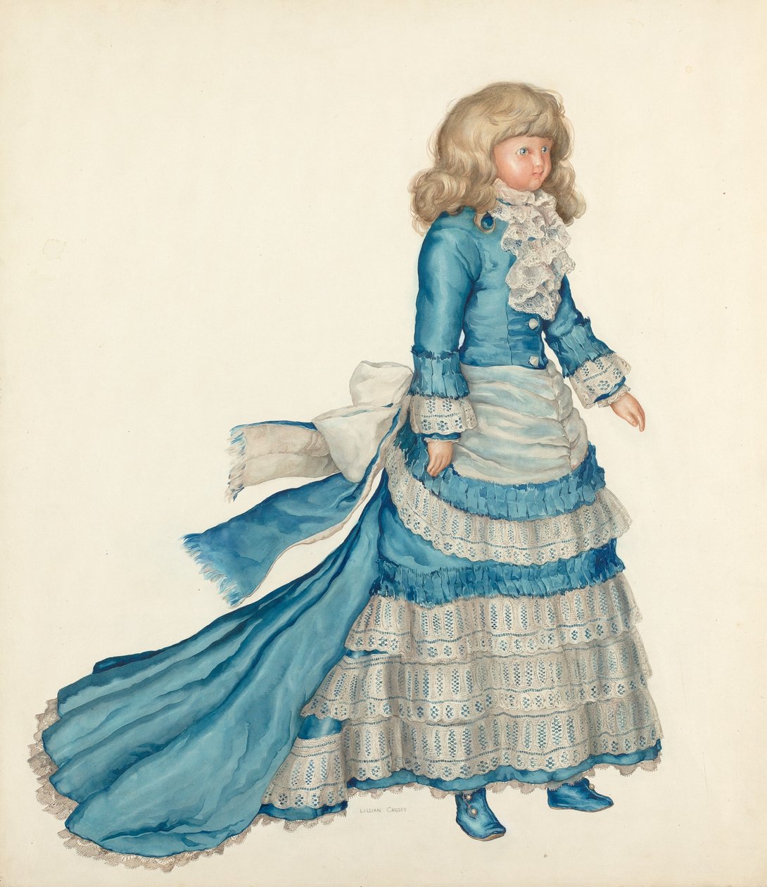 Lalka w niebieskiej sukience, 19351942. autorstwa Lillian Causey