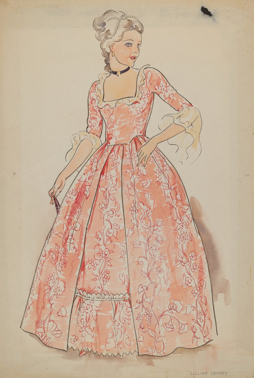 Sukienka, ok. 1936. autorstwa Lillian Causey