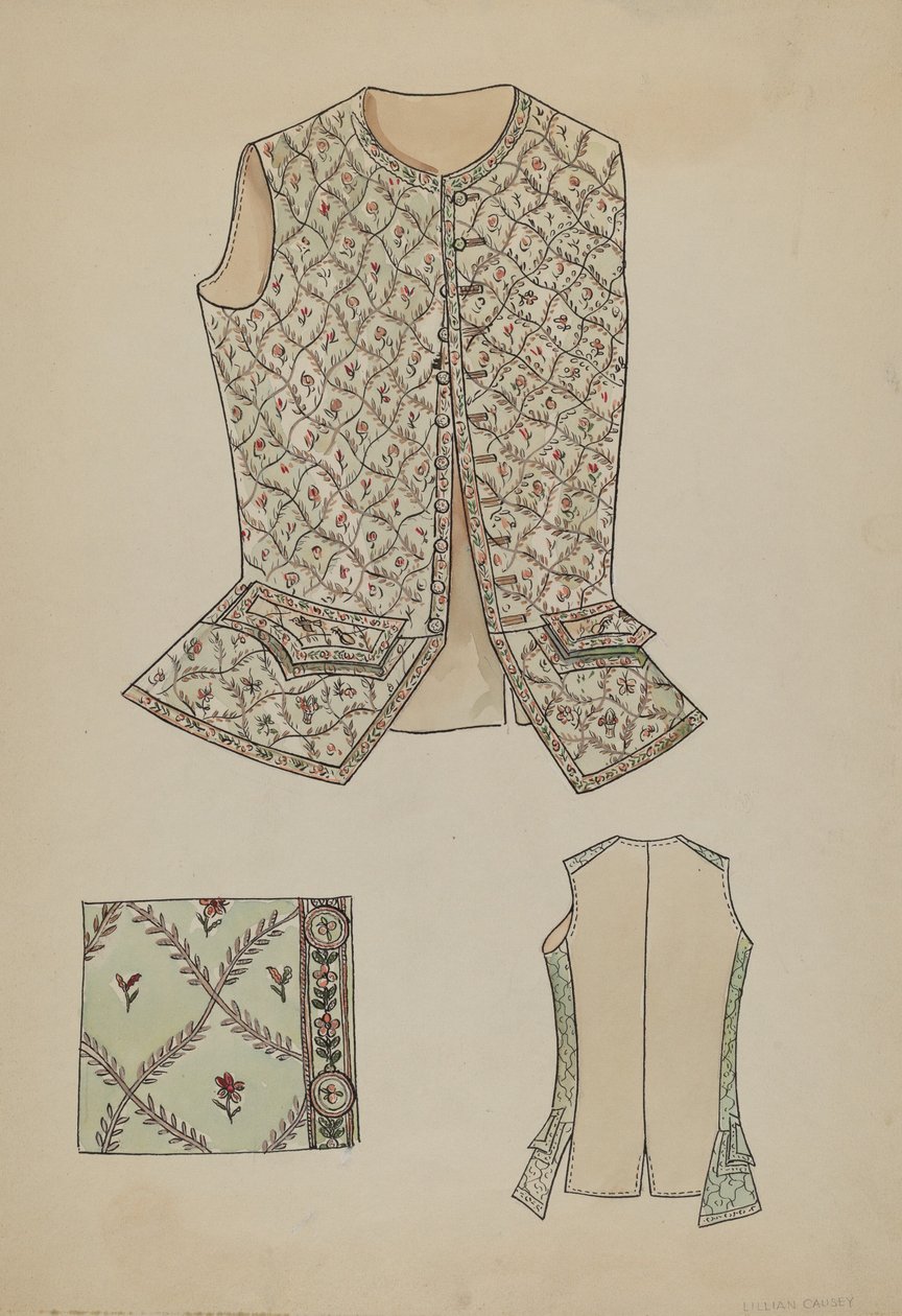 Kamizelka, 19351942. autorstwa Lillian Causey