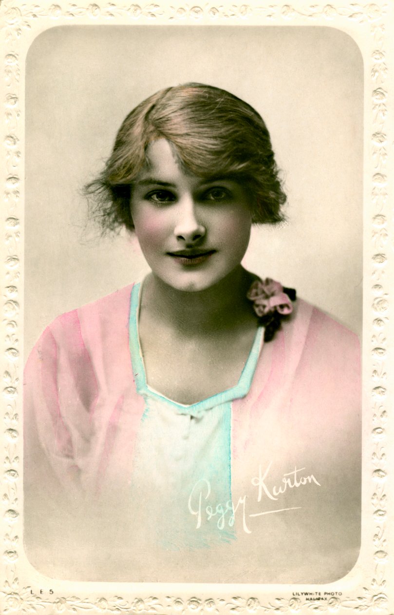 Peggy Kurton, aktorka, początek XX wieku. autorstwa Lilywhite Photo