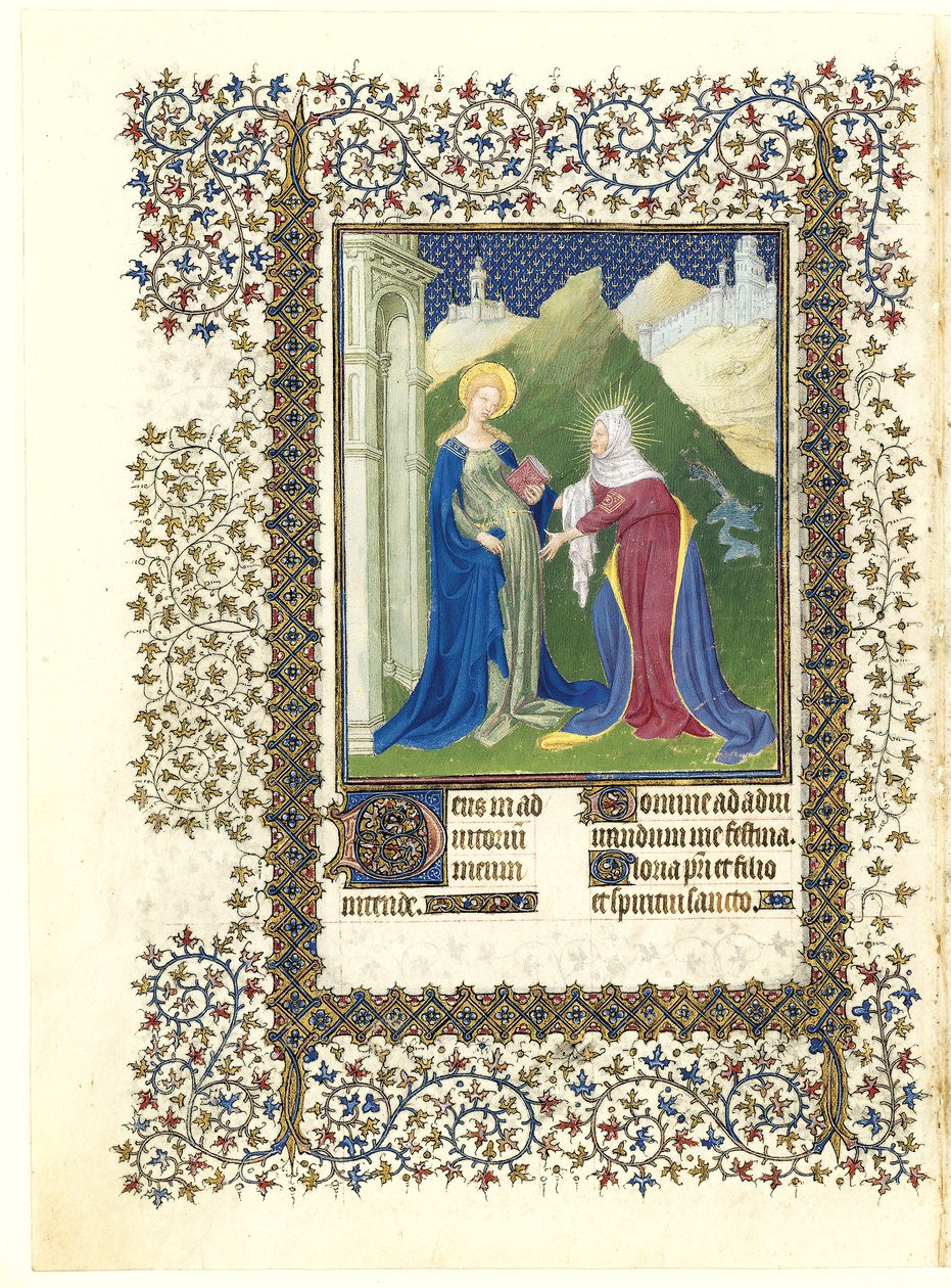 Nawiedzenie Matki Boskiej. autorstwa Limbourg Brothers