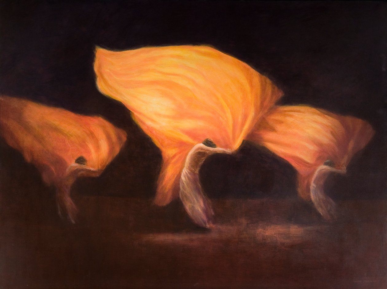 Chińscy tancerze, 2010 (akryl na płótnie) autorstwa Lincoln Seligman