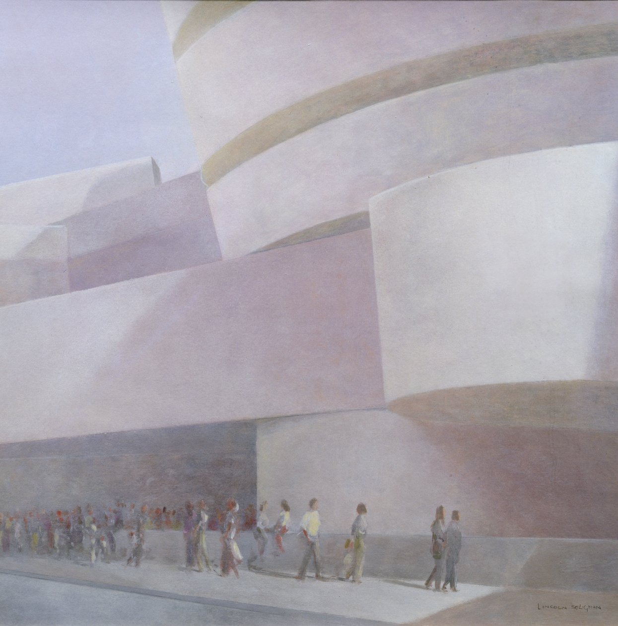 Muzeum Guggenheima, Nowy Jork, 2004 (akryl na płótnie) autorstwa Lincoln Seligman
