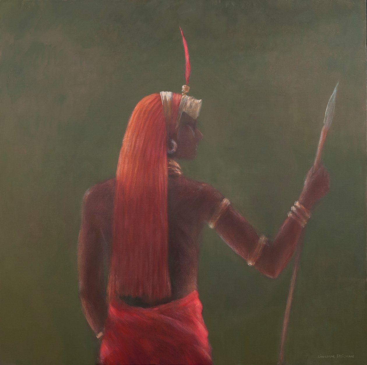 Samburu, 2012 (akryl na płótnie) autorstwa Lincoln Seligman