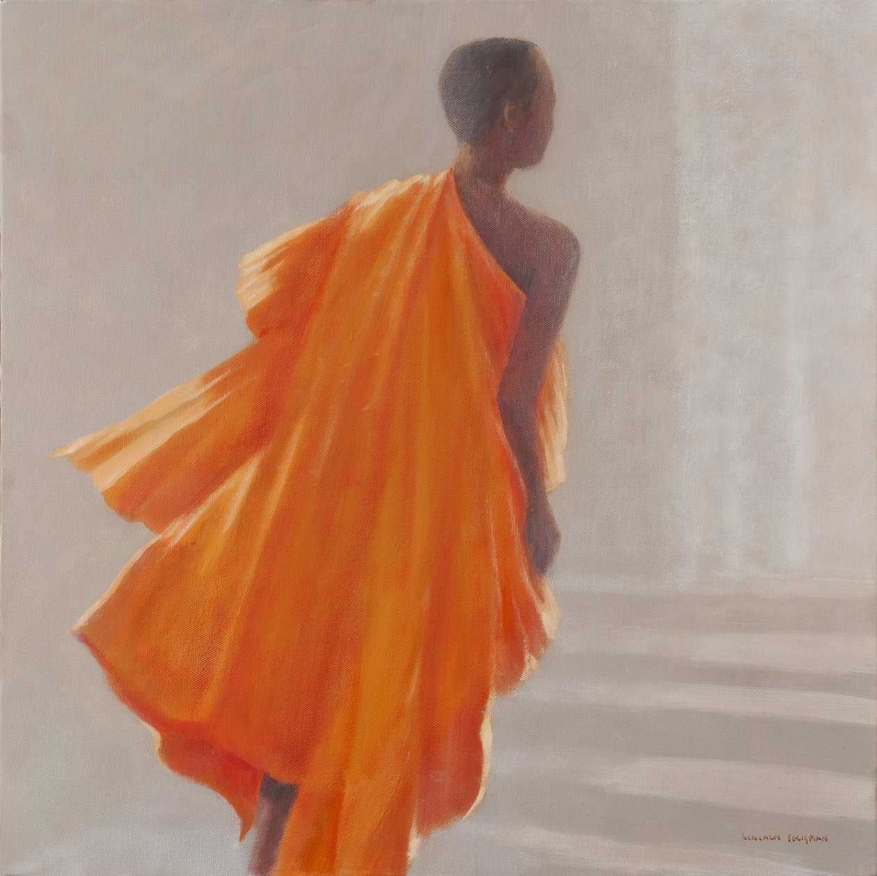 Młody mnich buddyjski, 2014 autorstwa Lincoln Seligman