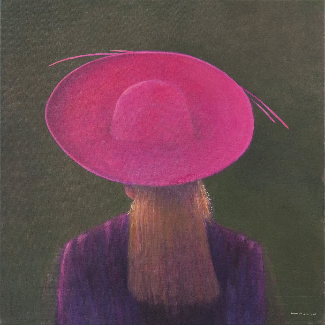Różowy kapelusz, 2014 autorstwa Lincoln Seligman