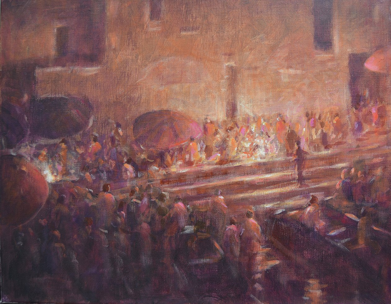Varanasi kroki w nocy? autorstwa Lincoln Seligman