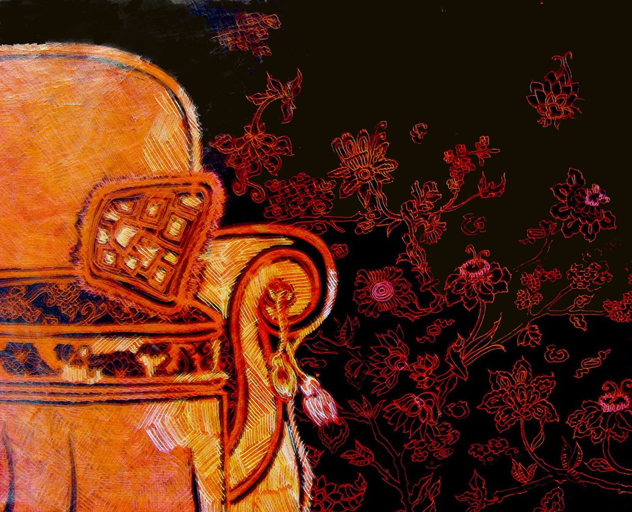 Rust Easy Chair, 2017 (mixed media) autorstwa linda arthurs