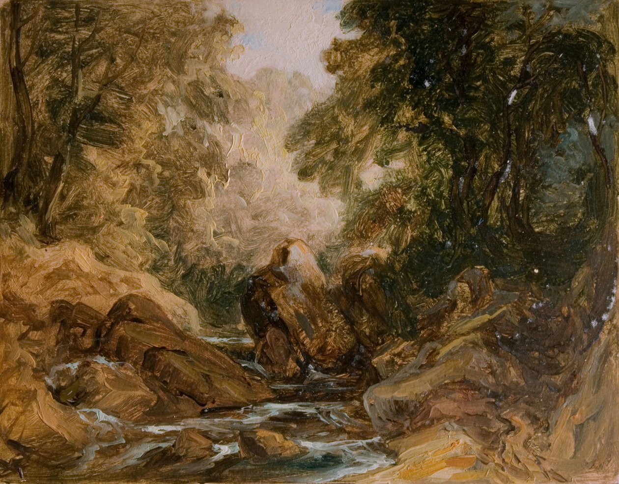 Górski potok i skały, [XIX w.]. autorstwa Lines Family