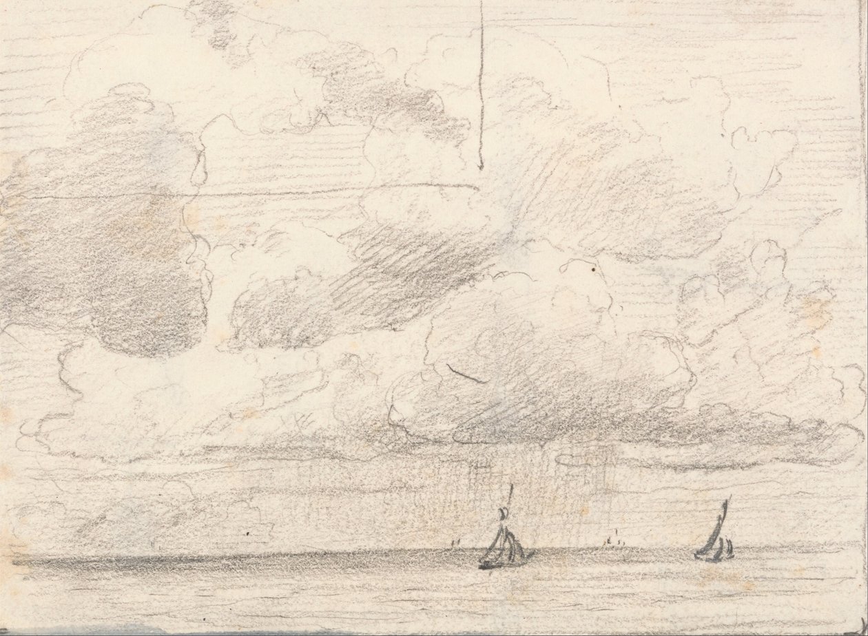 Szkwał; verso- Staffage autorstwa Lionel Constable