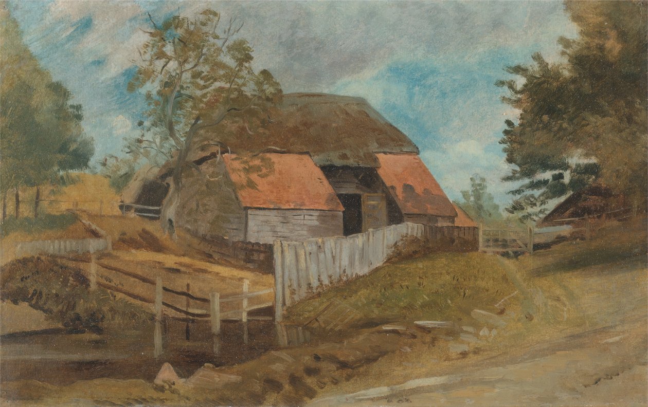 Stara Stodoła, ok. godz. 1855. autorstwa Lionel Constable