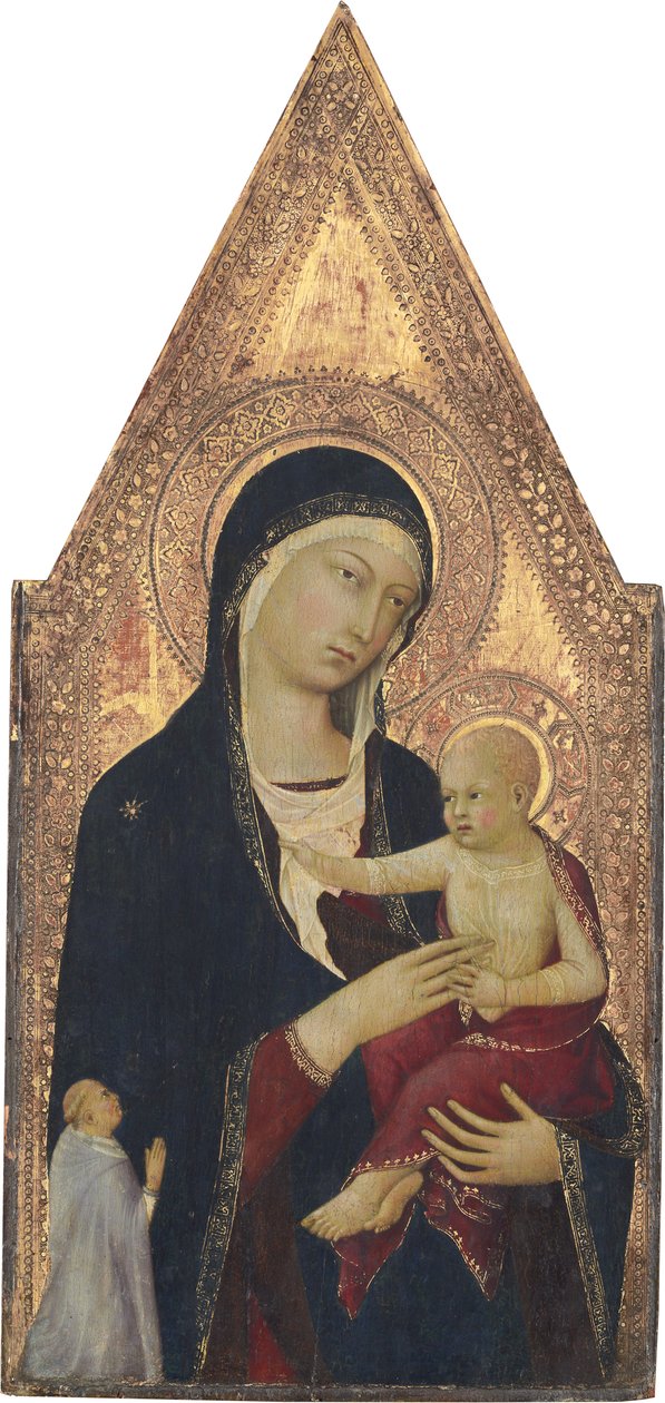 Madonna z Dzieciątkiem z Dawcą, 1325-30 (tempera na panelu) autorstwa Lippo Memmi