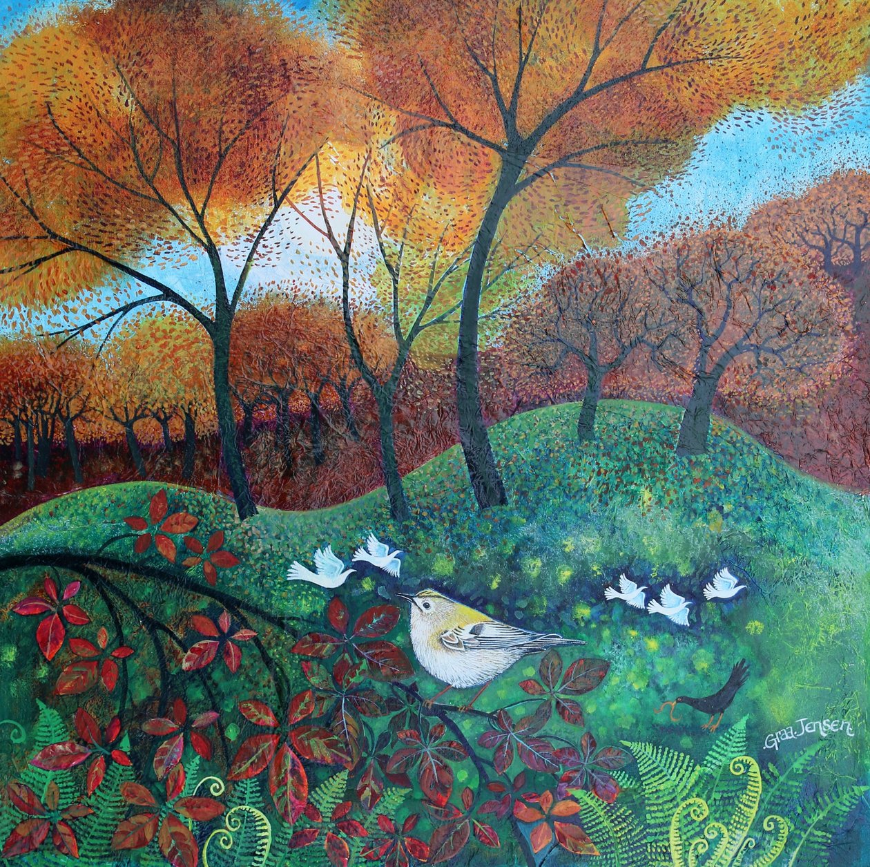 Little Bird, 2023 (akryl na płótnie) autorstwa Lisa Graa Jensen