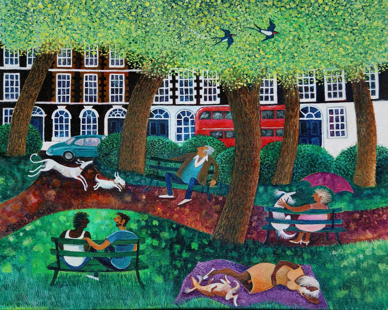 London Park, 2022 (akryl na płótnie) autorstwa Lisa Graa Jensen