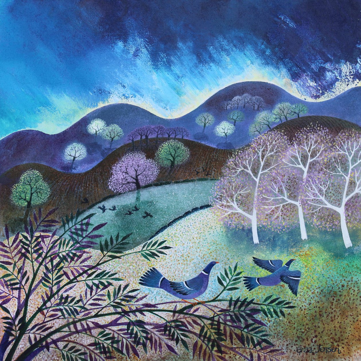 Taking Flight, 2023 (akryl na płótnie) autorstwa Lisa Graa Jensen