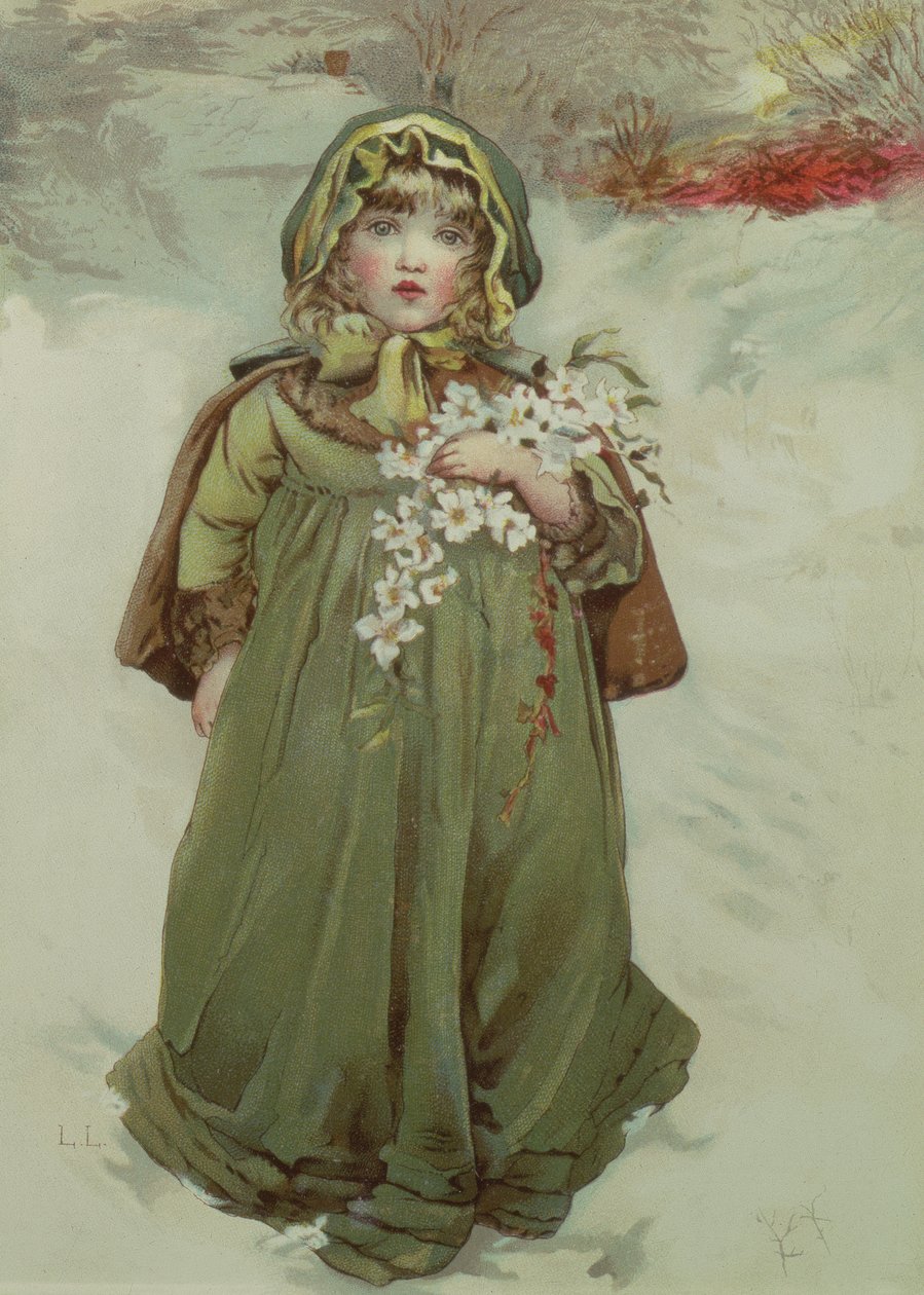 Frontyspis z Bożonarodzeniowych Róż, 1880 autorstwa Lizzie Mack