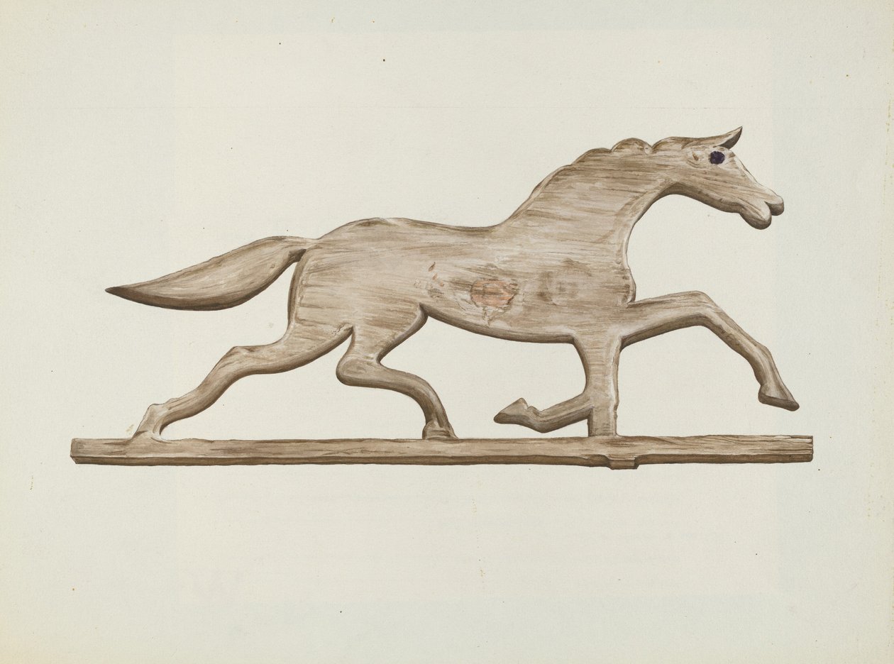 Wiatrowskaz dla koni, ok. 1930 r. 1938. autorstwa Lloyd Broome