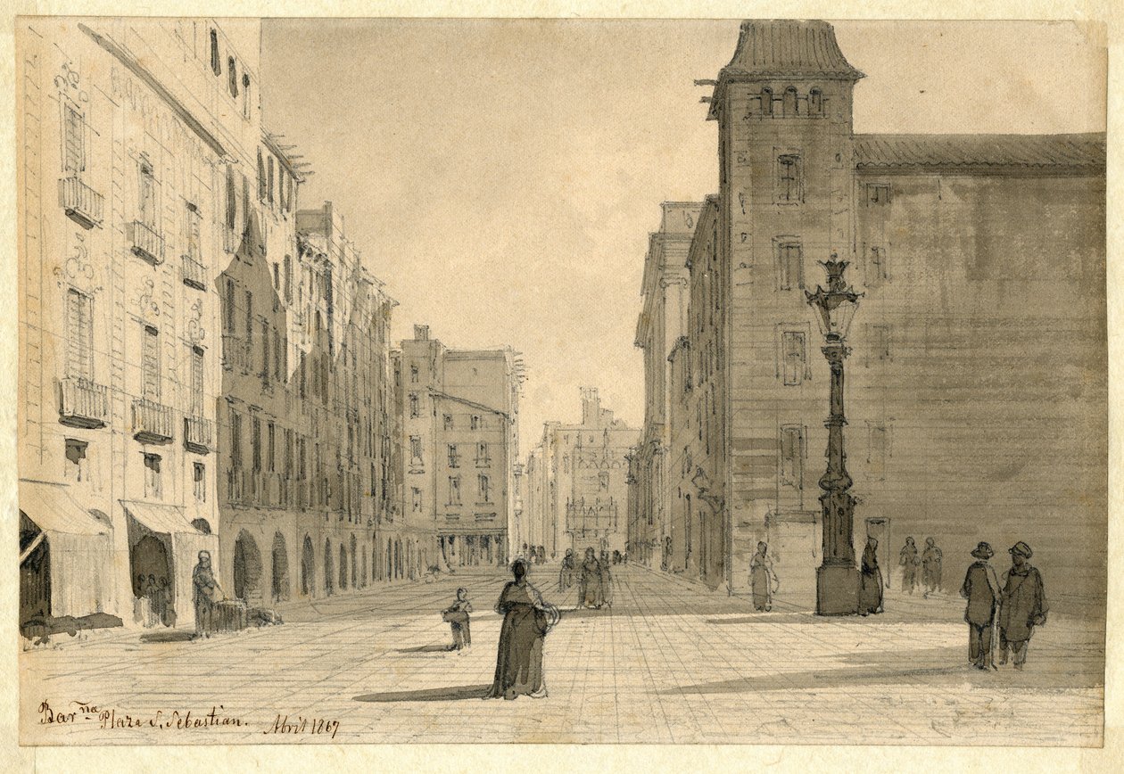 Ołówek i szary pranie na papierze autorstwa Lluís Rigalt