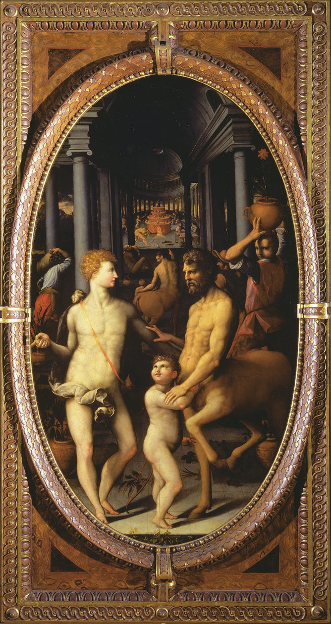 Apollo i Chiron, 1572 (łupek) autorstwa Lodovico Buti