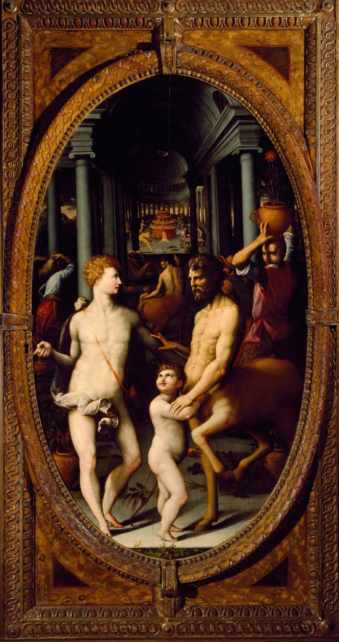Apollo i Centaur Chiron (Malarstwo) autorstwa Lodovico Buti