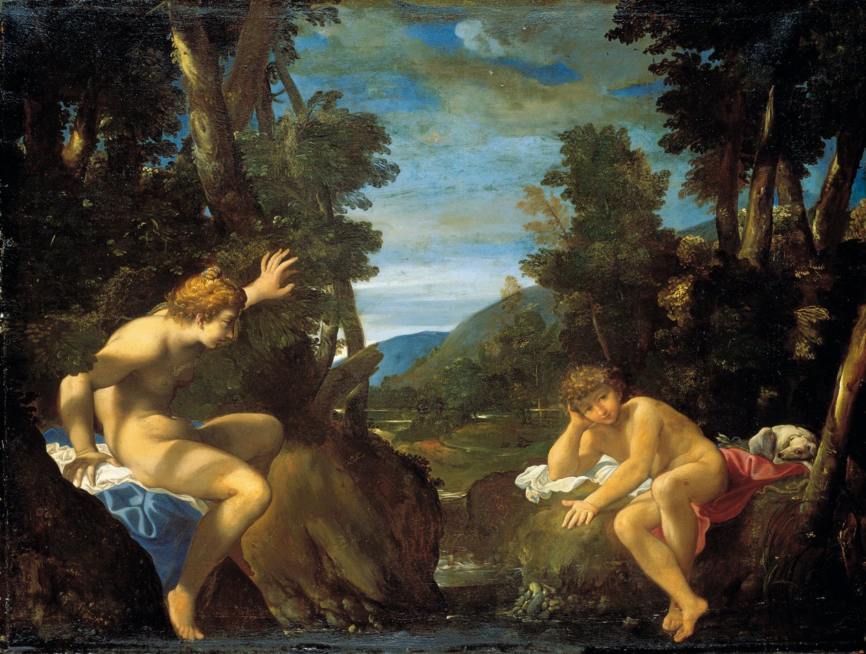 Salmacis i Hermafrodyt autorstwa Lodovico Carracci