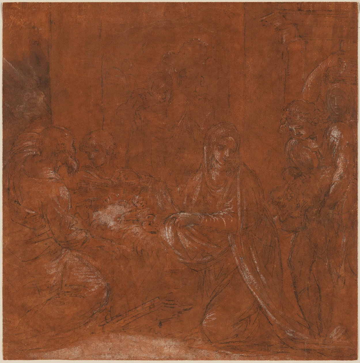 Adoracja pasterzy autorstwa Lodovico Carracci