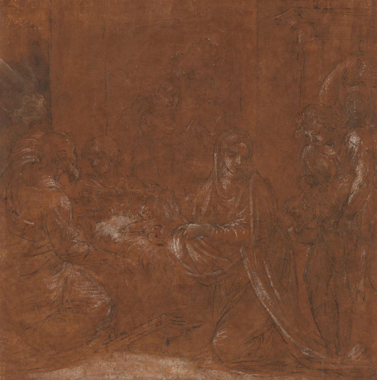 Adoracja pasterzy, 1611-12 autorstwa Lodovico Carracci