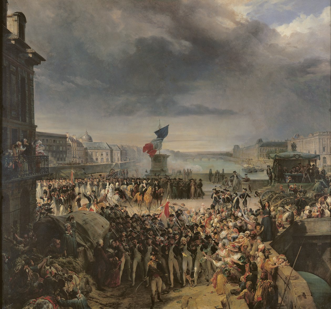 Garde Nationale de Paris odchodzi, aby wstąpić do armii we wrześniu 1792 r., c.1833-36 autorstwa Léon Cogniet