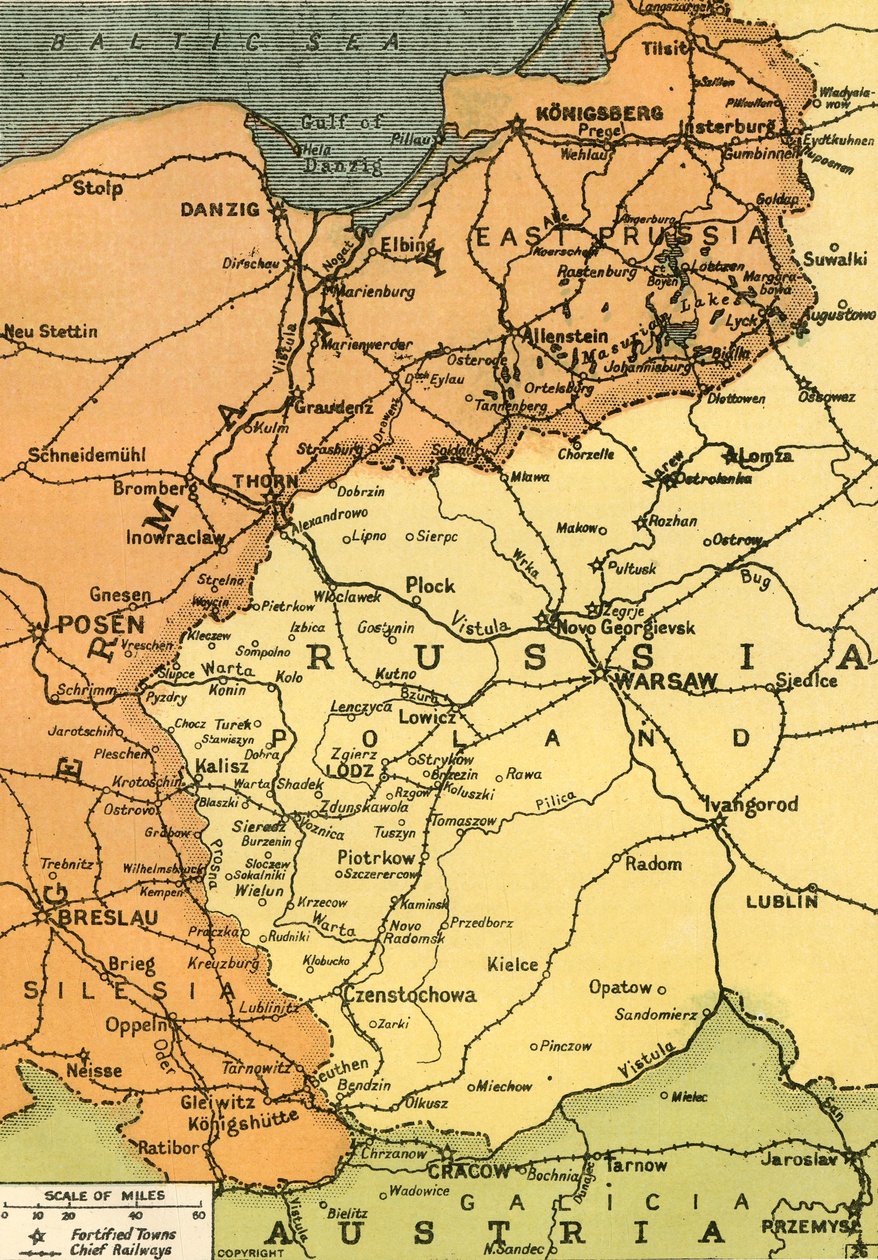 „Granica Wschodnia”, 1919. autorstwa London Geographical Institute