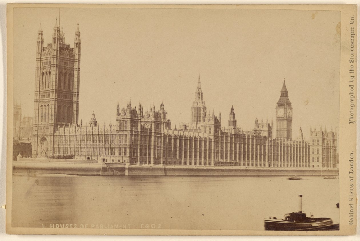 Domy Parlamentu. autorstwa London Stereoscopic and Photographic Company