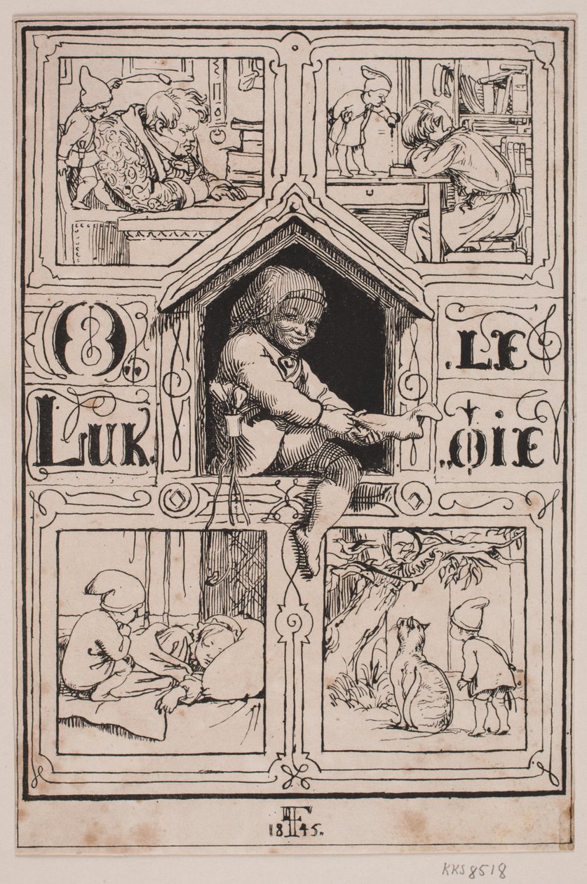 Ole Lukøye autorstwa Lorenz Frølich