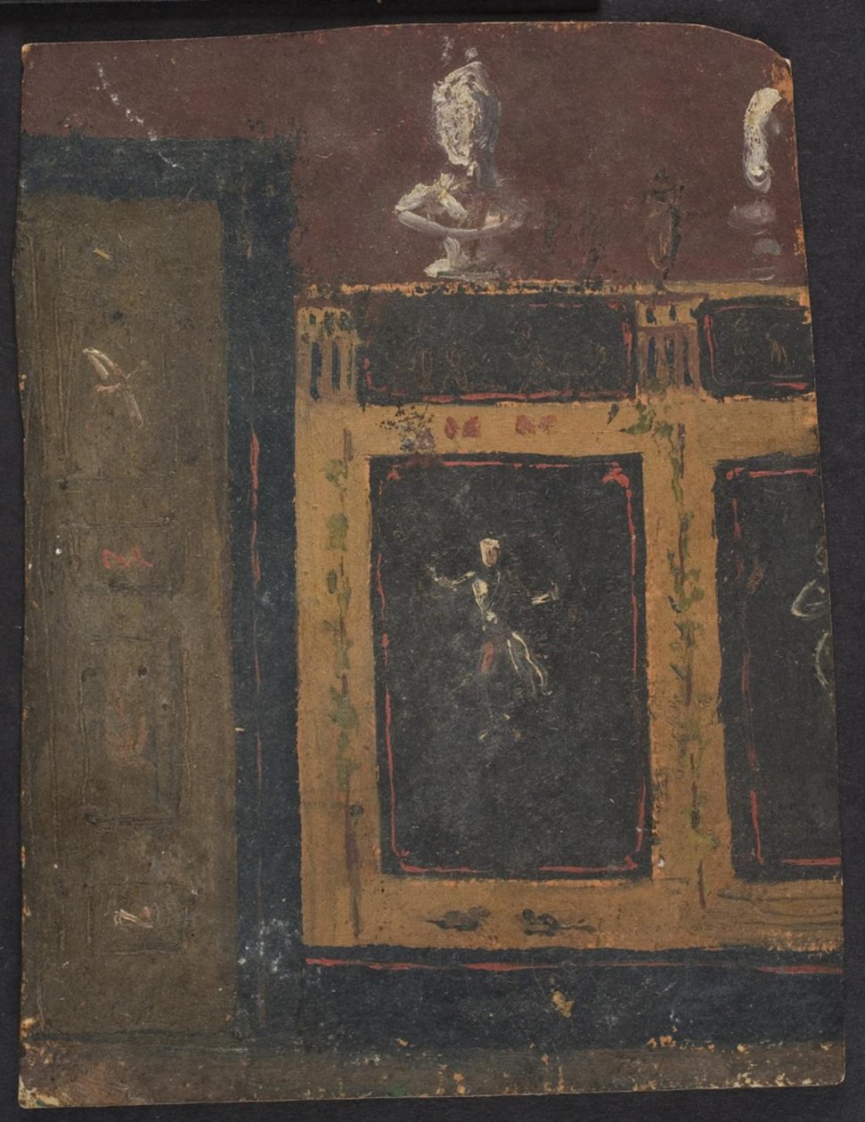 Dekoracje ścienne dla Valhøj 1838/1839 autorstwa Lorenz Frølich