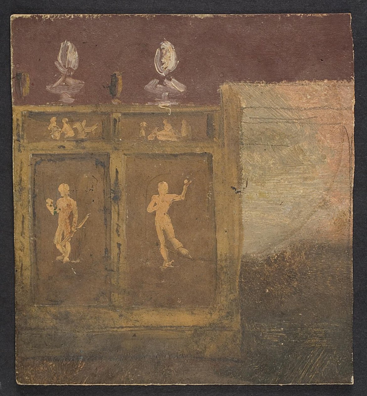 Dekoracje ścienne dla Valhøj 1838/1839 autorstwa Lorenz Frølich